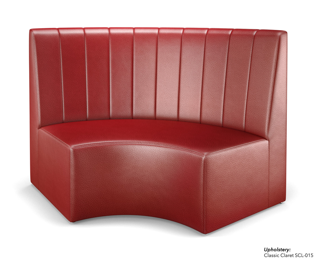 Fortuna Collection: Modular Curved Chaise - Premium Channel Tufted Upholstery - Made in USA