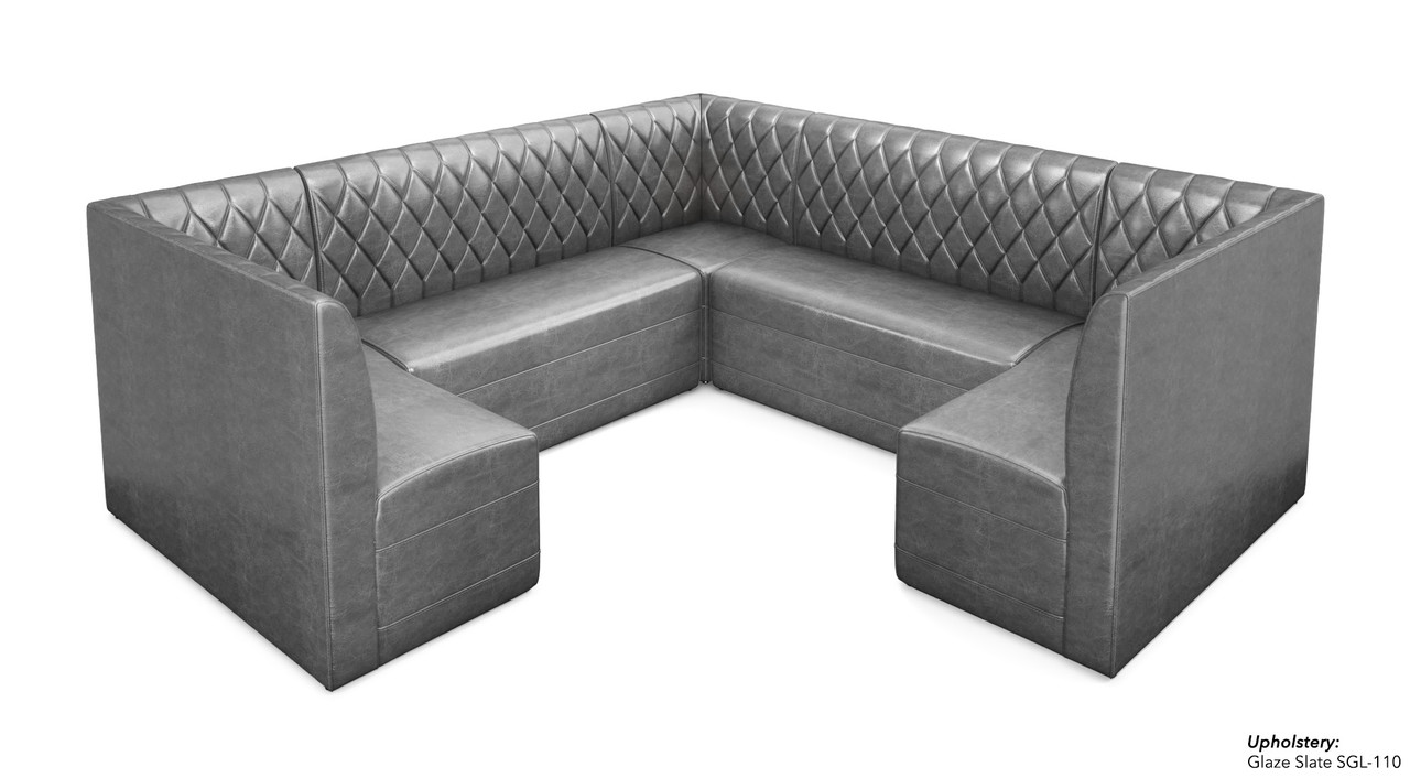 Restaurant 3/4 Circle Booth Seating  - Contract Grade - Premium Performance Diamond Tufted Upholstery - 100% Handcrafted In USA Restaurant 3/4 Circle Booth Seating  - Contract Grade - Premium Performance Diamond Tufted Upholstery - 100% Handcrafted In USA