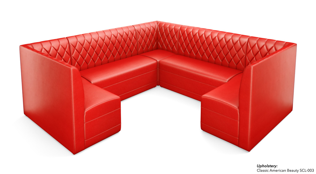 Restaurant 3/4 Circle Booth Seating  - Contract Grade - Premium Performance Diamond Tufted Upholstery - 100% Handcrafted In USA Restaurant 3/4 Circle Booth Seating  - Contract Grade - Premium Performance Diamond Tufted Upholstery - 100% Handcrafted In USA