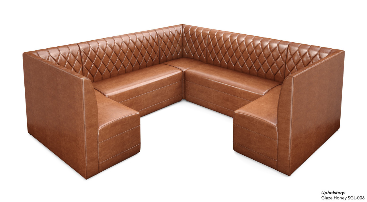 Restaurant 3/4 Circle Booth Seating  - Contract Grade - Premium Performance Diamond Tufted Upholstery - 100% Handcrafted In USA Restaurant 3/4 Circle Booth Seating  - Contract Grade - Premium Performance Diamond Tufted Upholstery - 100% Handcrafted In USA