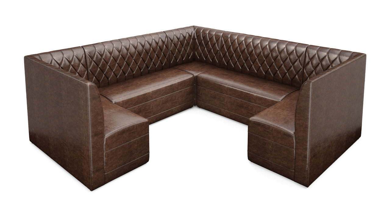 Restaurant 3/4 Circle Booth Seating  - Contract Grade - Premium Performance Diamond Tufted Upholstery - 100% Handcrafted In USA Restaurant 3/4 Circle Booth Seating  - Contract Grade - Premium Performance Diamond Tufted Upholstery - 100% Handcrafted In USA