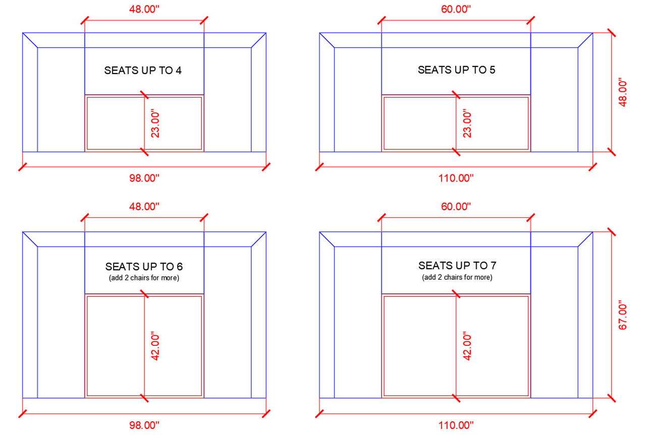 Restaurant U-Shape Booth Seating - Contract Grade - Premium Diamond Tufted Performance Upholstery - 100% Handcrafted In USA