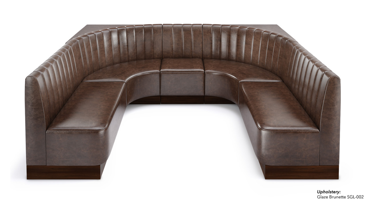 U-Shape Modular Booth Restaurant Seating - Contract Grade - Premium Channel-Back Performance Upholstery - 100% Handcrafted In USA