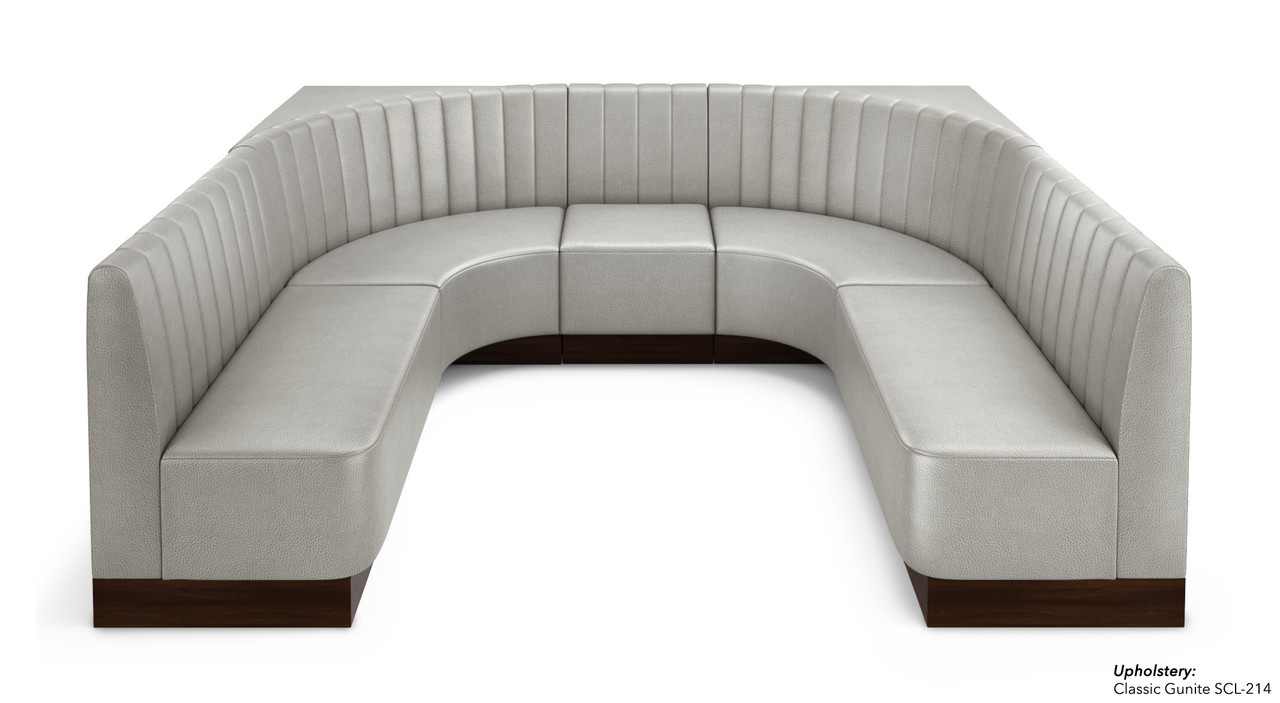 U-Shape Modular Booth Restaurant Seating - Contract Grade - Premium Channel-Back Performance Upholstery - 100% Handcrafted In USA