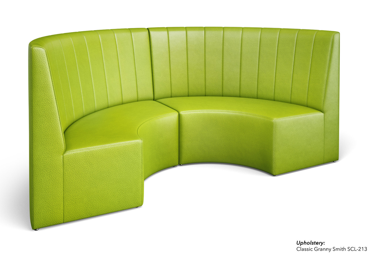 FORTUNA Half-Circle Booth - Premium Channel-Back Upholstery - Made in USA FORTUNA Half-Circle Booth - Premium Channel-Back Upholstery - Made in USA