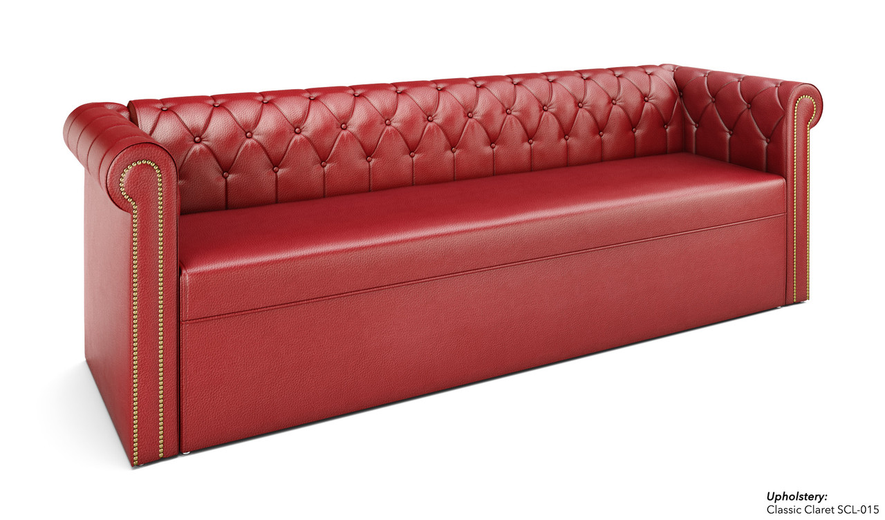 Lush 99-Inches Long Sofa with Brass Nail Trim - Made in USA