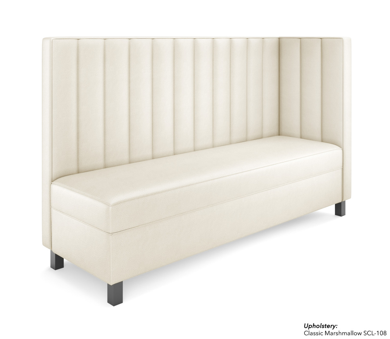 Legacy - Modular Left/Right Side - Premium Channel Tufted Upholstery - Gunmetal Legs -Made in USA Legacy - Modular Left/Right Side - Premium Channel Tufted Upholstery - Gunmetal Legs -Made in USA