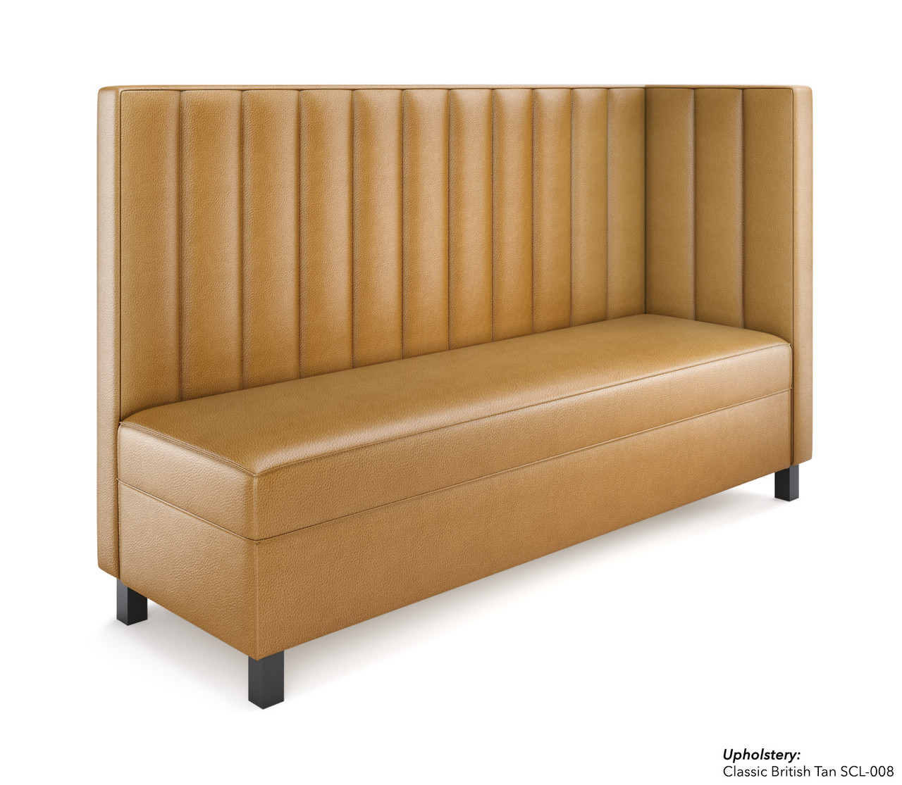 Legacy - Modular Left/Right Side - Premium Channel Tufted Upholstery - Gunmetal Legs -Made in USA Legacy - Modular Left/Right Side - Premium Channel Tufted Upholstery - Gunmetal Legs -Made in USA