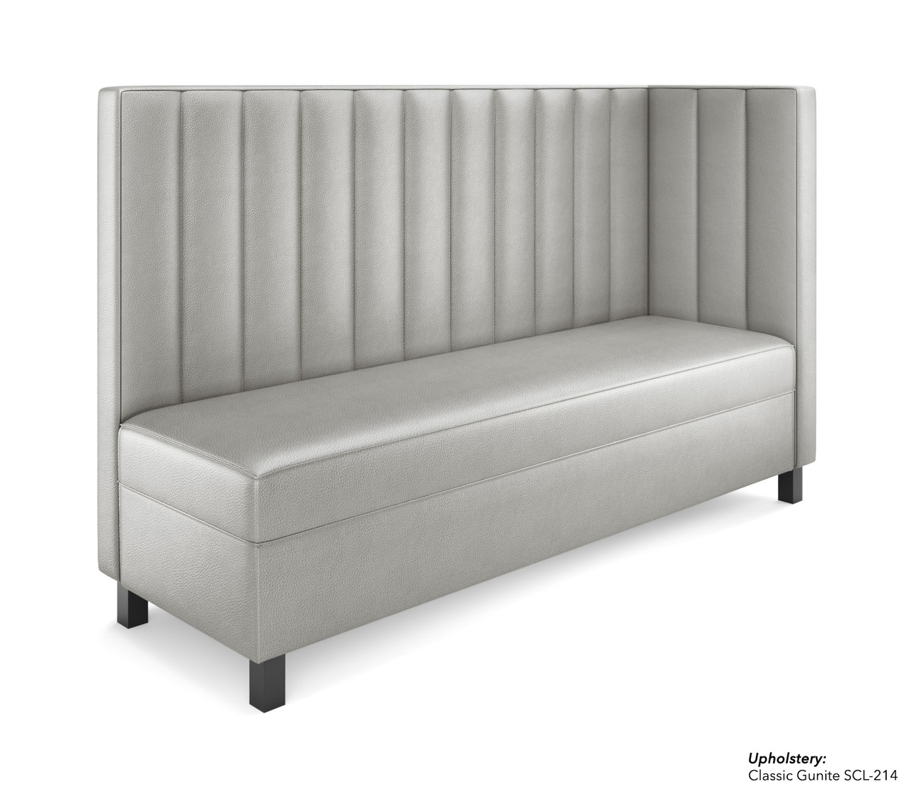 Legacy - Modular Left/Right Side - Premium Channel Tufted Upholstery - Gunmetal Legs -Made in USA Legacy - Modular Left/Right Side - Premium Channel Tufted Upholstery - Gunmetal Legs -Made in USA