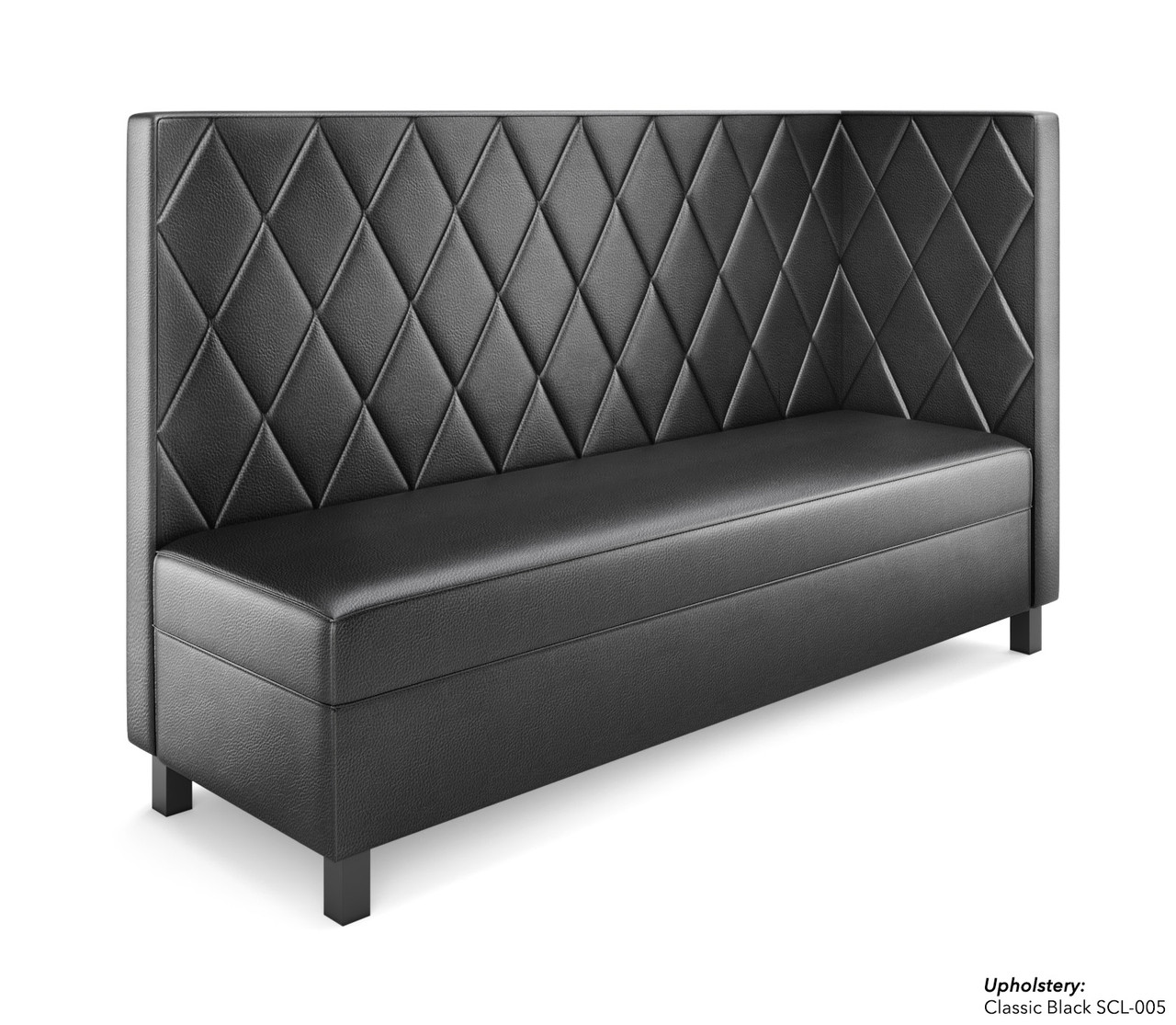 Legacy - Modular Left/Right Side - Premium Diamond Tufted Upholstery - Gunmetal Legs -Made in USA
