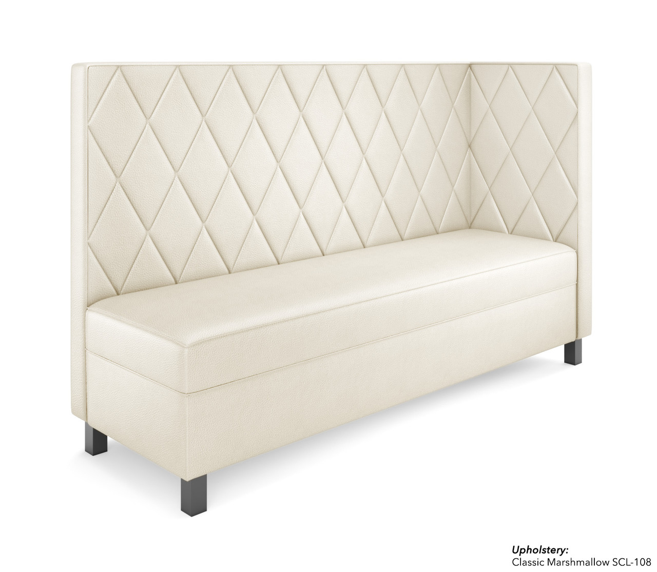 Legacy - Modular Left/Right Side - Premium Diamond Tufted Upholstery - Gunmetal Legs -Made in USA
