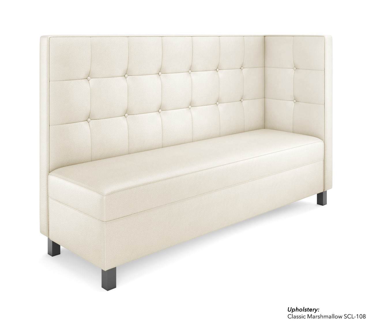 Legacy - Modular Left/Right Side  - Premium Button Tufted Upholstery - Gunmetal Legs -Made in USA