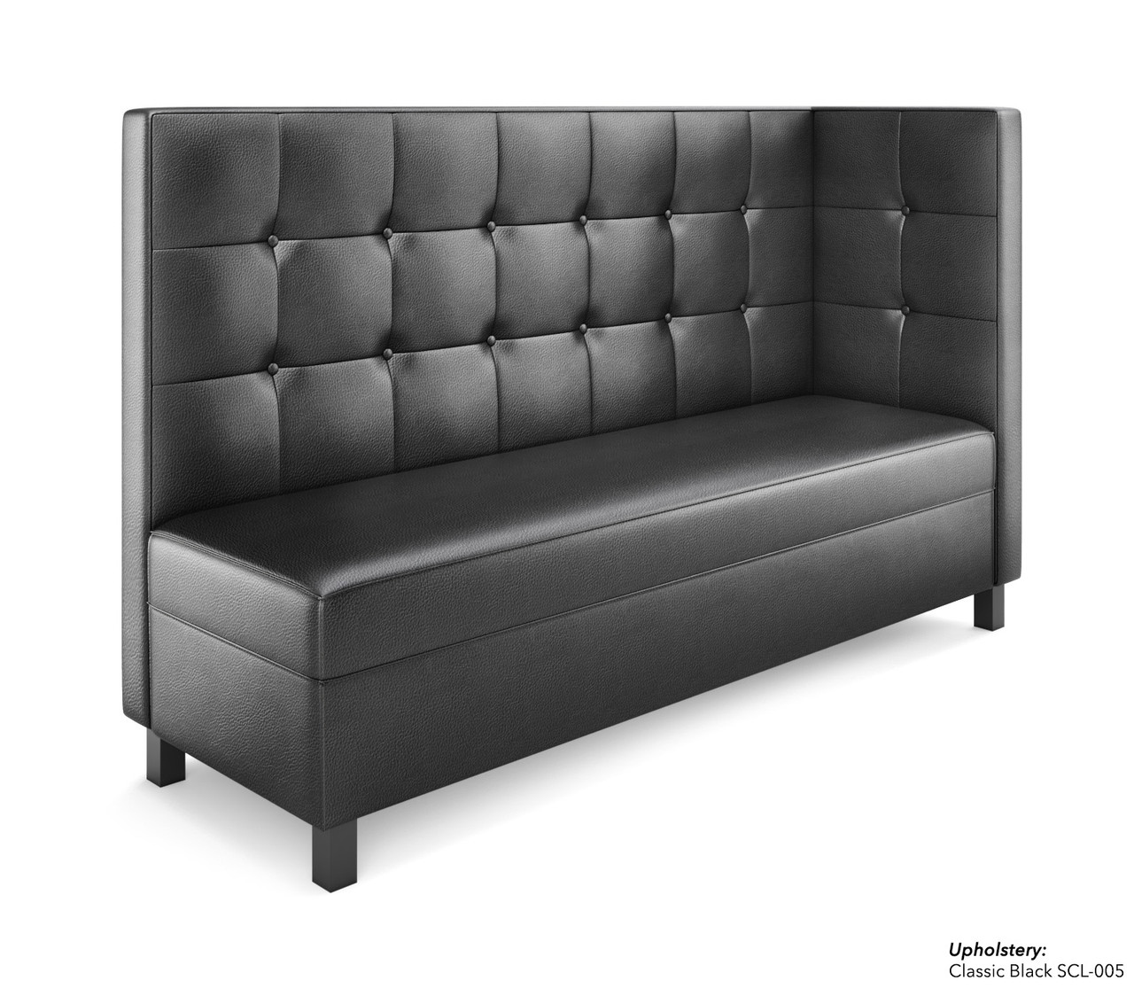 Legacy - Modular Left/Right Side  - Premium Button Tufted Upholstery - Gunmetal Legs -Made in USA