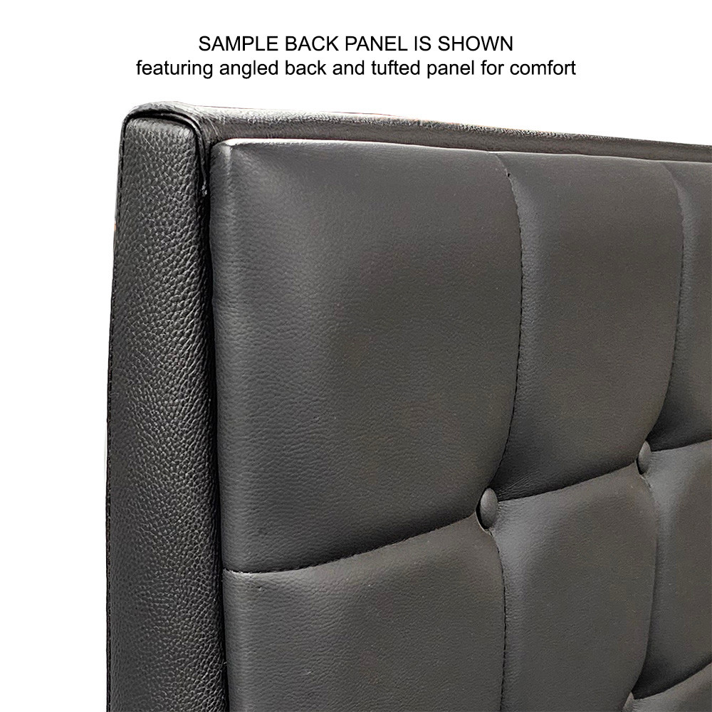 Rivolta Premium Black ChannelBack Upholstery Restaurant Booth