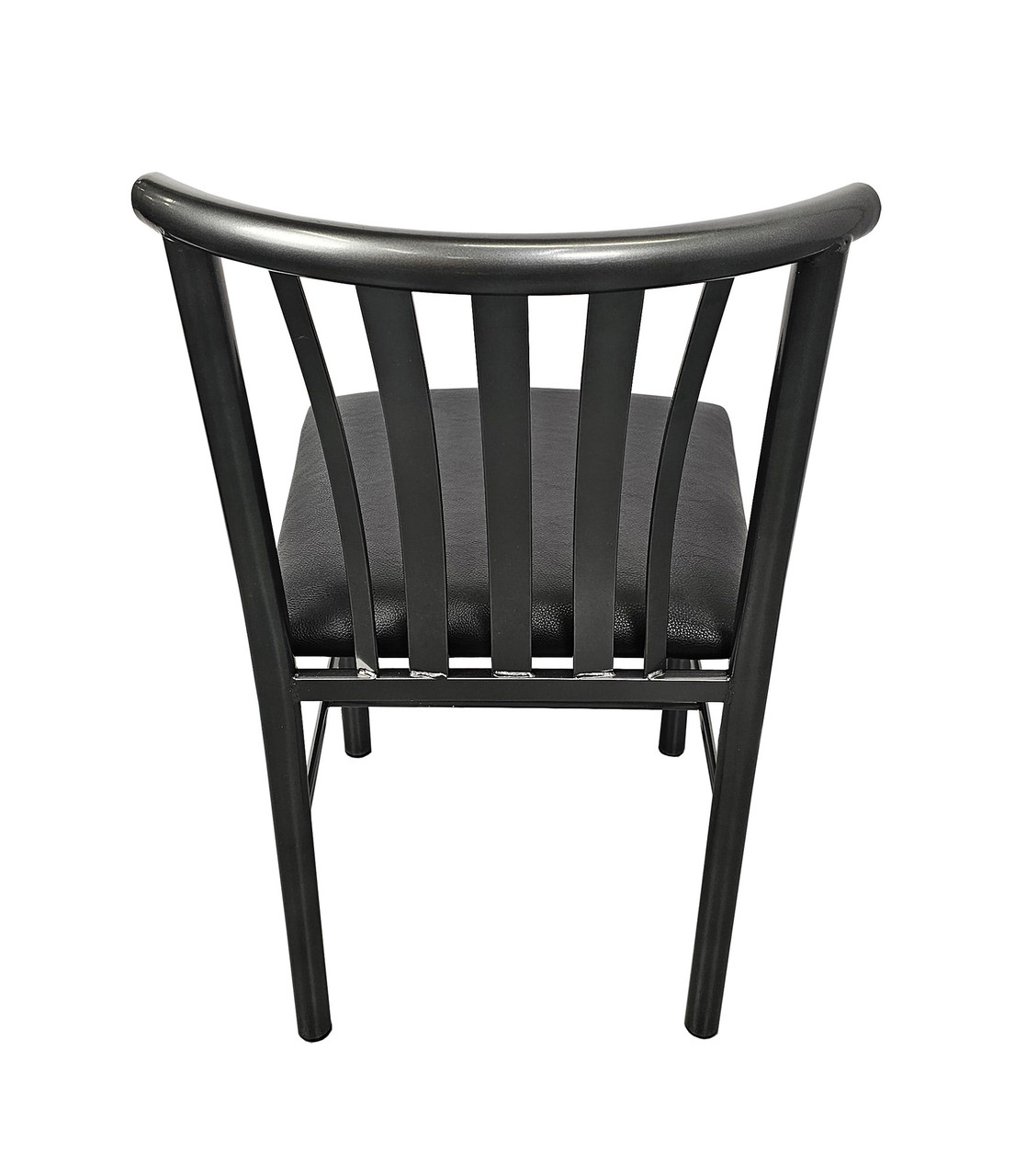 Curved Design Back - Gunmetal Heavy Duty Base  - Restaurant Chair Curved Design Back - Gunmetal Heavy Duty Base  - Restaurant Chair