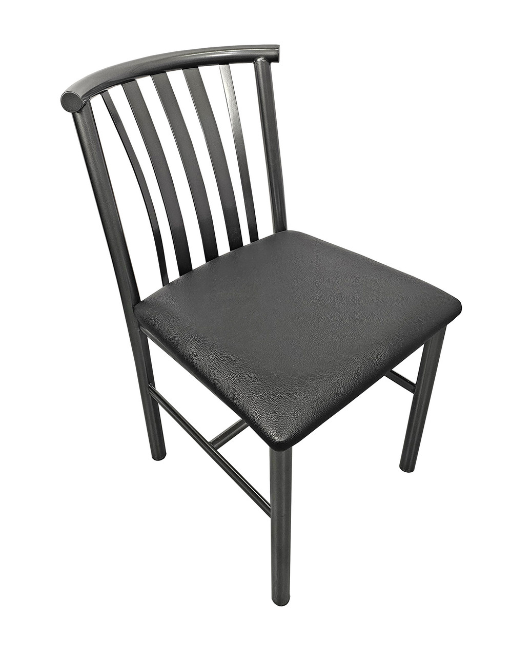 Curved Design Back - Gunmetal Heavy Duty Base  - Restaurant Chair Curved Design Back - Gunmetal Heavy Duty Base  - Restaurant Chair