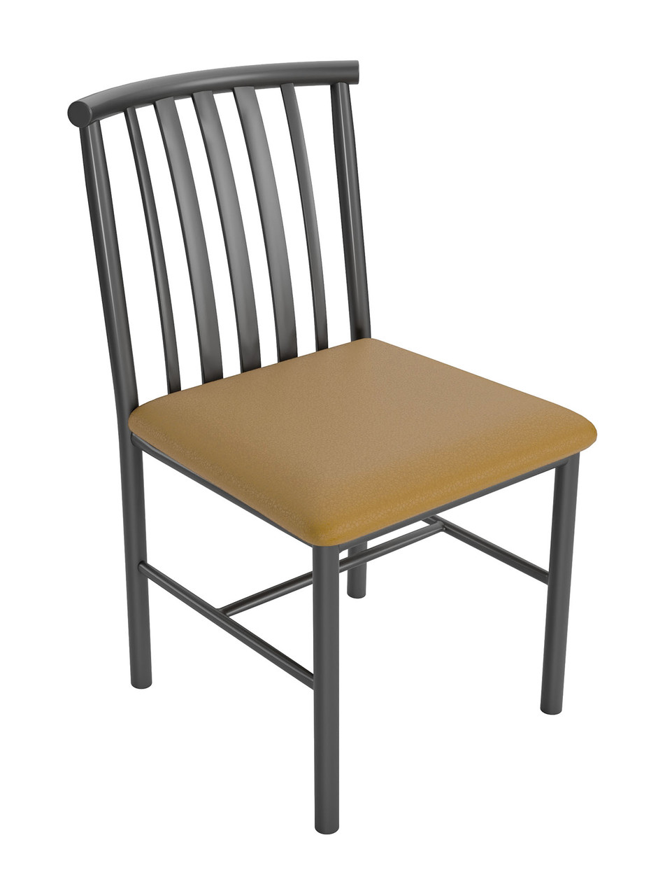 Curved Design Back - Gunmetal Heavy Duty Base  - Restaurant Chair Curved Design Back - Gunmetal Heavy Duty Base  - Restaurant Chair