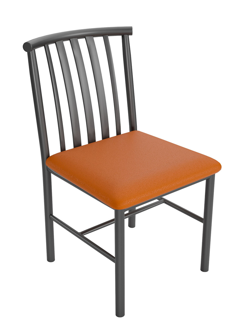 Curved Design Back - Gunmetal Heavy Duty Base  - Restaurant Chair Curved Design Back - Gunmetal Heavy Duty Base  - Restaurant Chair