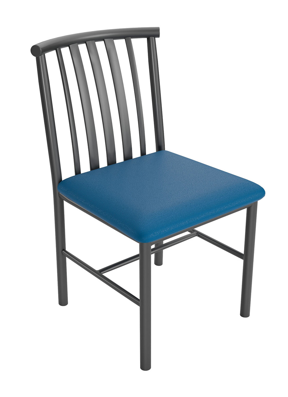 Curved Design Back - Gunmetal Heavy Duty Base  - Restaurant Chair Curved Design Back - Gunmetal Heavy Duty Base  - Restaurant Chair