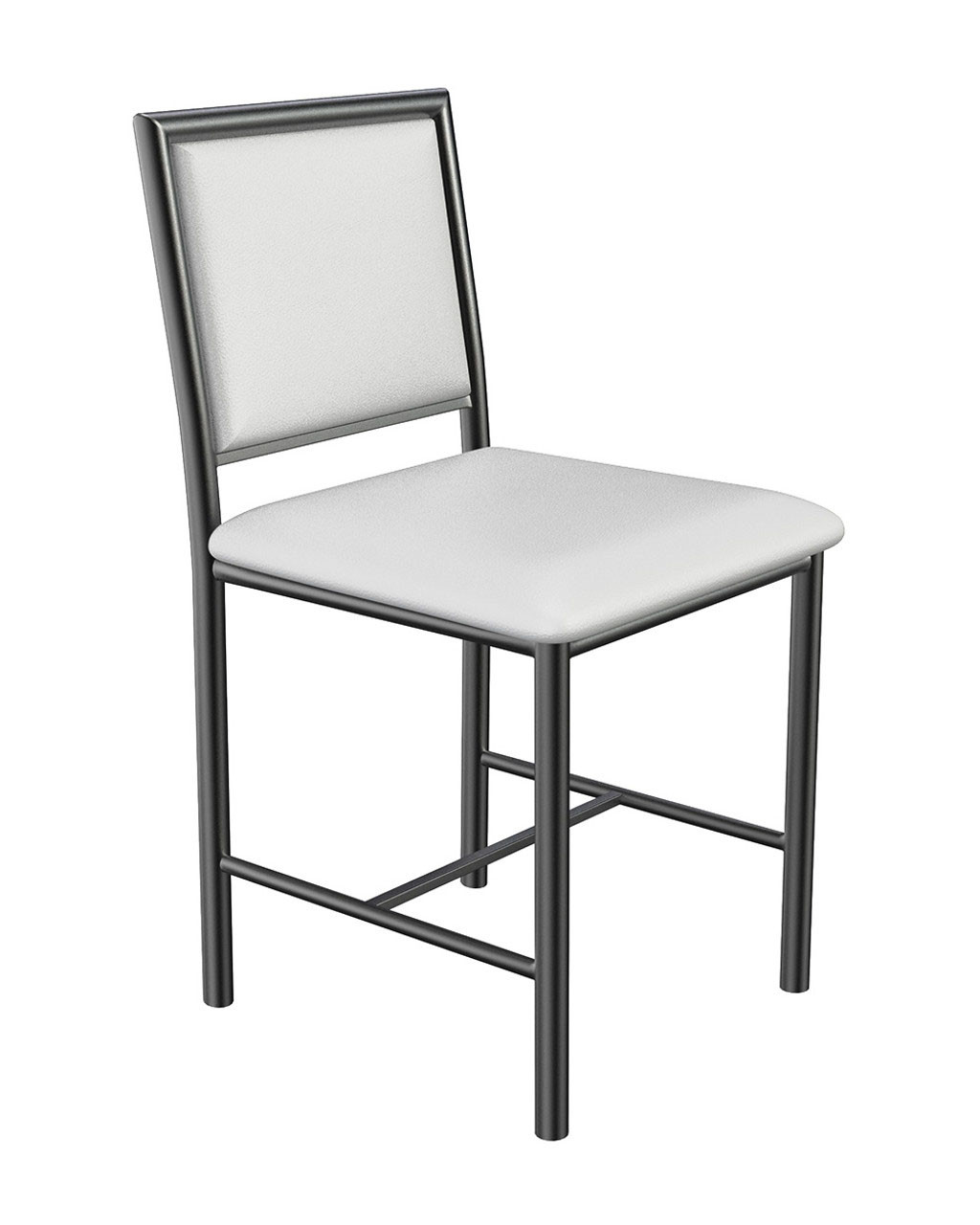 Restaurant Set of 36 Square White Table On Stainless Steel 4-Prong - Heavy  Duty Base with Four White Luie Restaurant Chairs