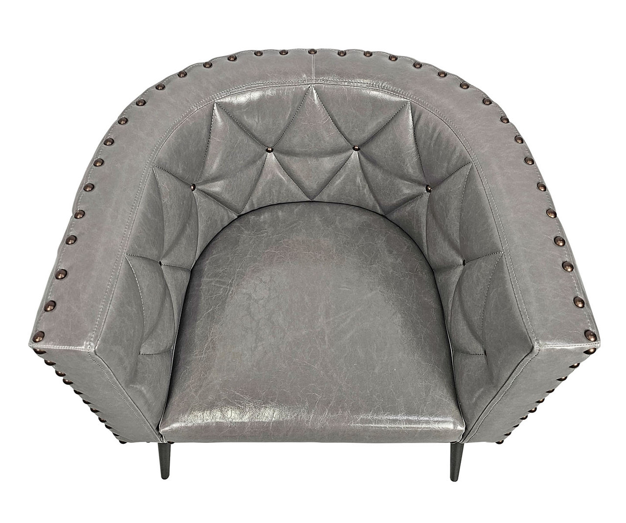 Brass Nailhead Trim - Button Tufted - Commercial-Grade Club Chair Brass Nailhead Trim - Button Tufted - Commercial-Grade Club Chair