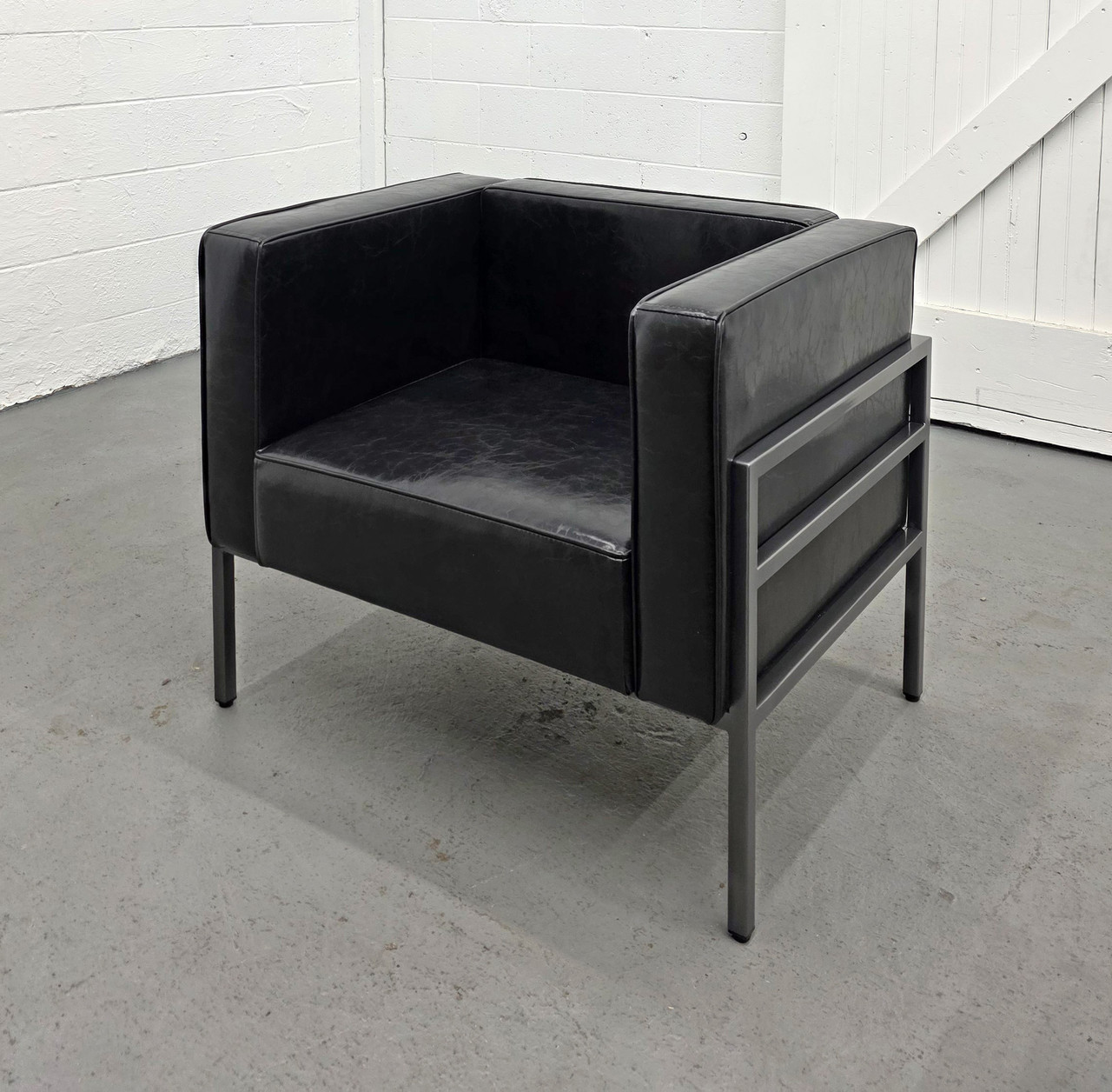 HST005 Urban Modern Collection: Chair - Full Welded Gunmetal Outline Frame - Made in USA