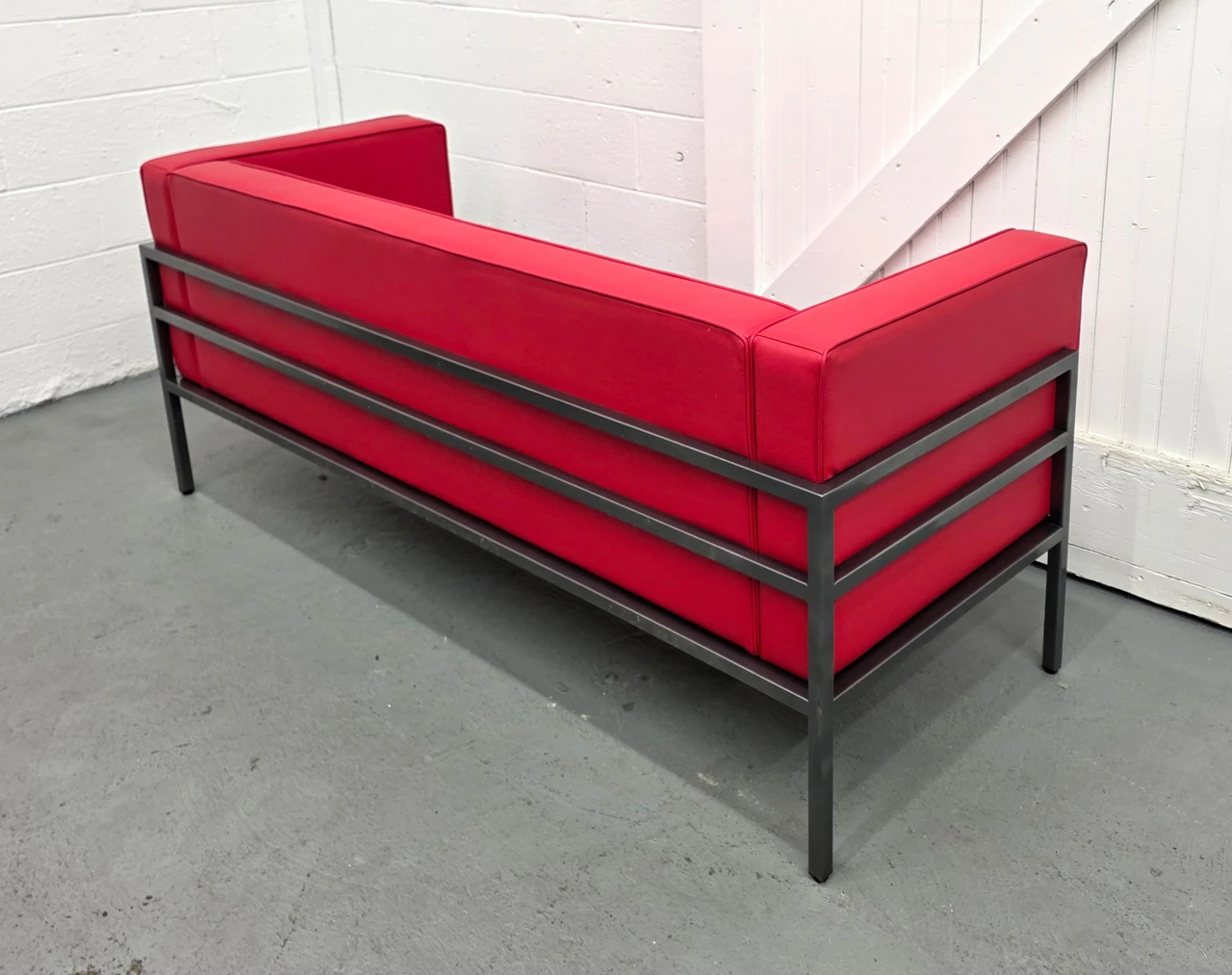 HST005 Urban Modern Collection: Sofa - Full Welded Gunmetal Outline Frame - Made in USA