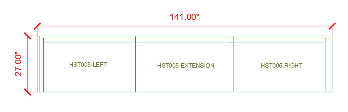 HST005 Urban Modern Collection: Modular Long Sofa - Full Welded Gunmetal Outline Frame - Made in USA