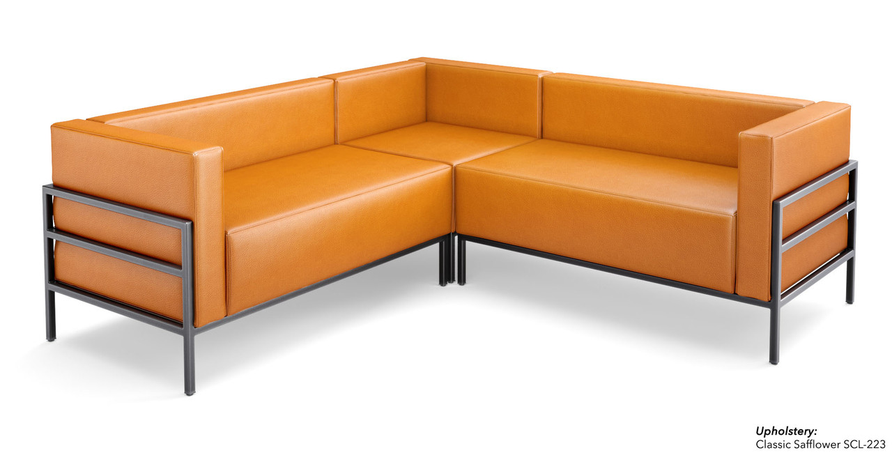 HST005 Urban Modern Collection: Modular V-Shape Sectional - Full Welded Gunmetal Outline Frame - Made in USA HST005 Urban Modern Collection: Modular V-Shape Sectional - Full Welded Gunmetal Outline Frame - Made in USA