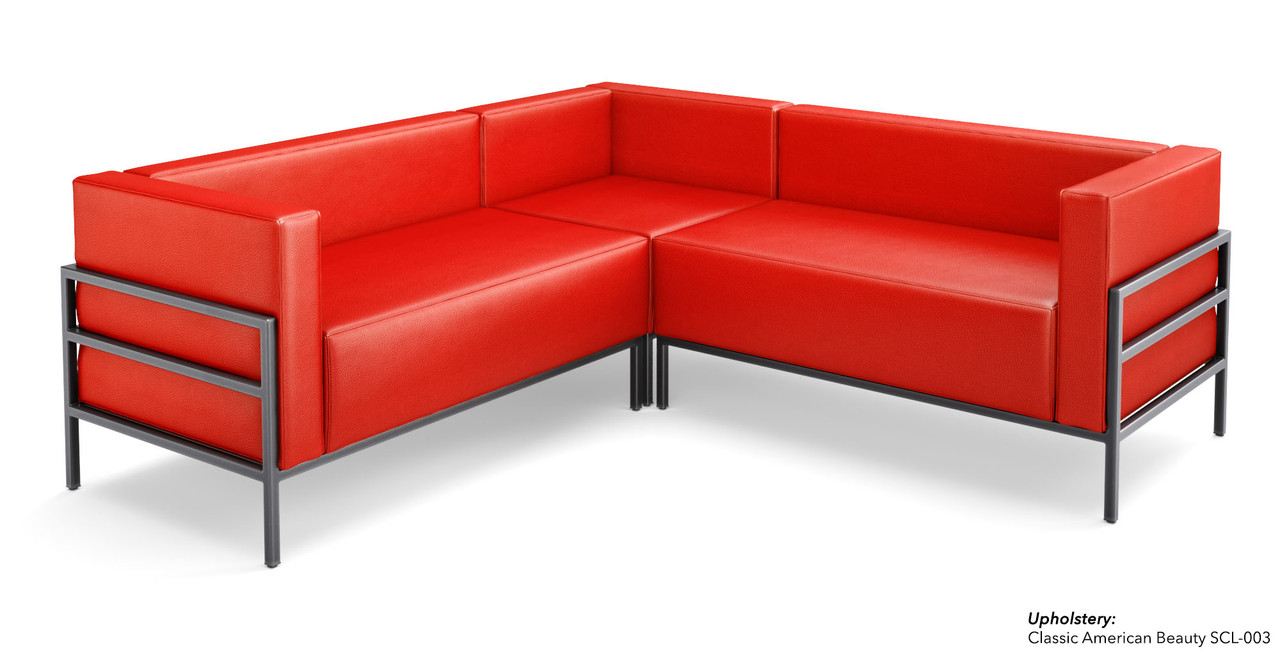 HST005 Urban Modern Collection: Modular V-Shape Sectional - Full Welded Gunmetal Outline Frame - Made in USA HST005 Urban Modern Collection: Modular V-Shape Sectional - Full Welded Gunmetal Outline Frame - Made in USA