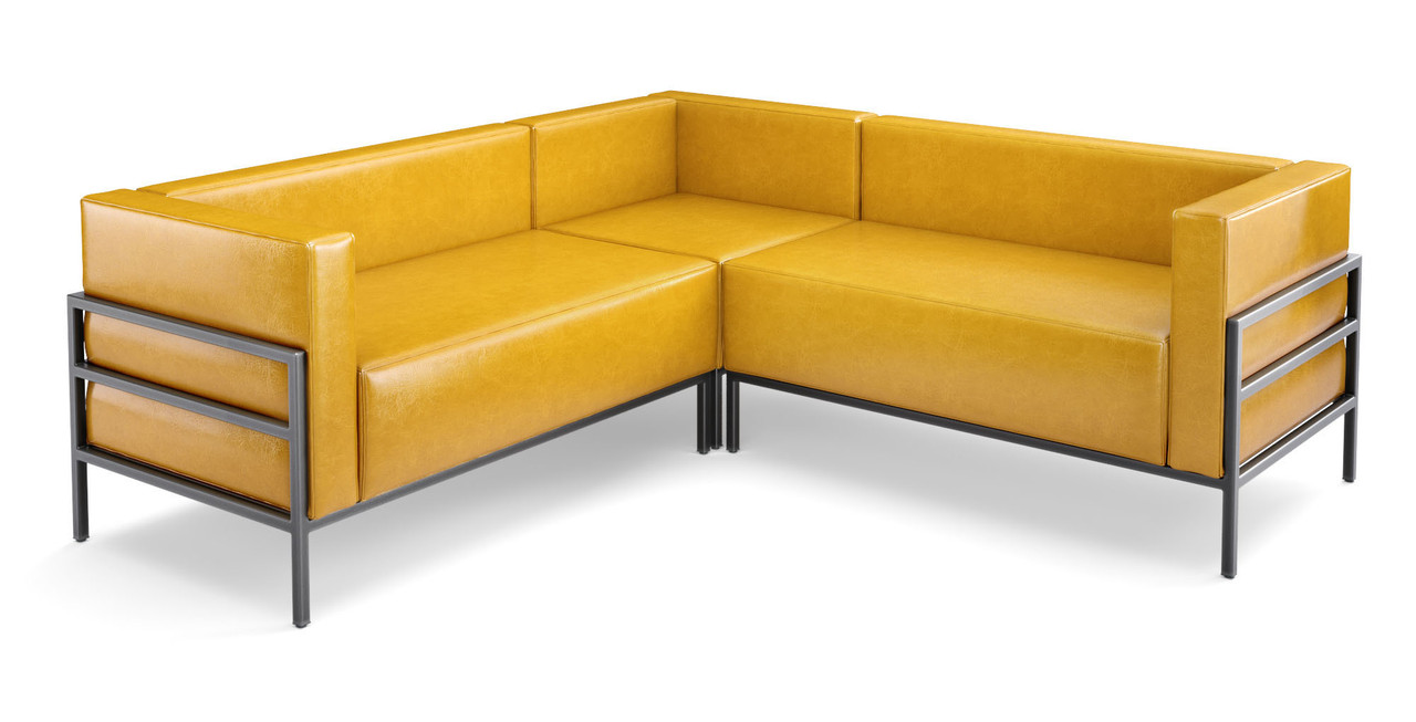 HST005 Urban Modern Collection: Modular V-Shape Sectional - Full Welded Gunmetal Outline Frame - Made in USA HST005 Urban Modern Collection: Modular V-Shape Sectional - Full Welded Gunmetal Outline Frame - Made in USA