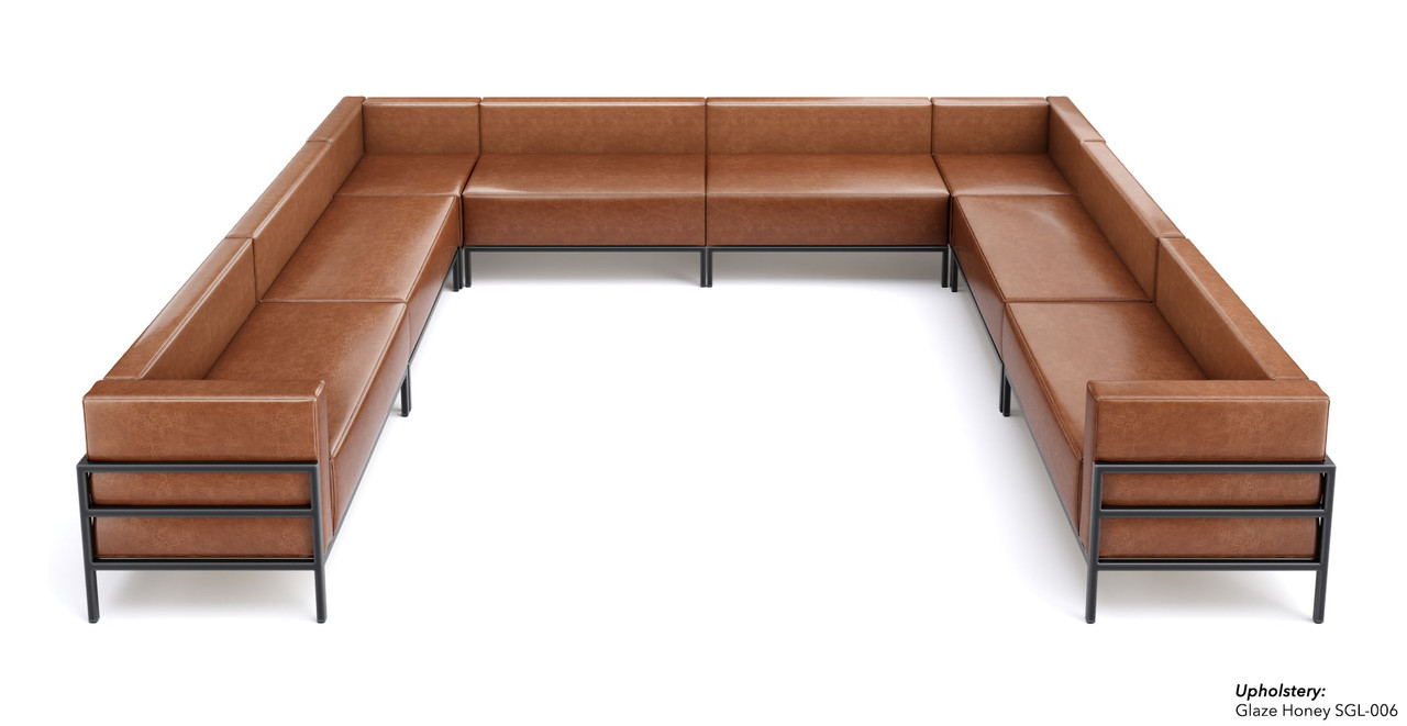 HST005 Urban Modern Collection: Modular Large U-Shape Sectional - Full Welded Gunmetal Outline Frame - Made in USA HST005 Urban Modern Collection: Modular Large U-Shape Sectional - Full Welded Gunmetal Outline Frame - Made in USA