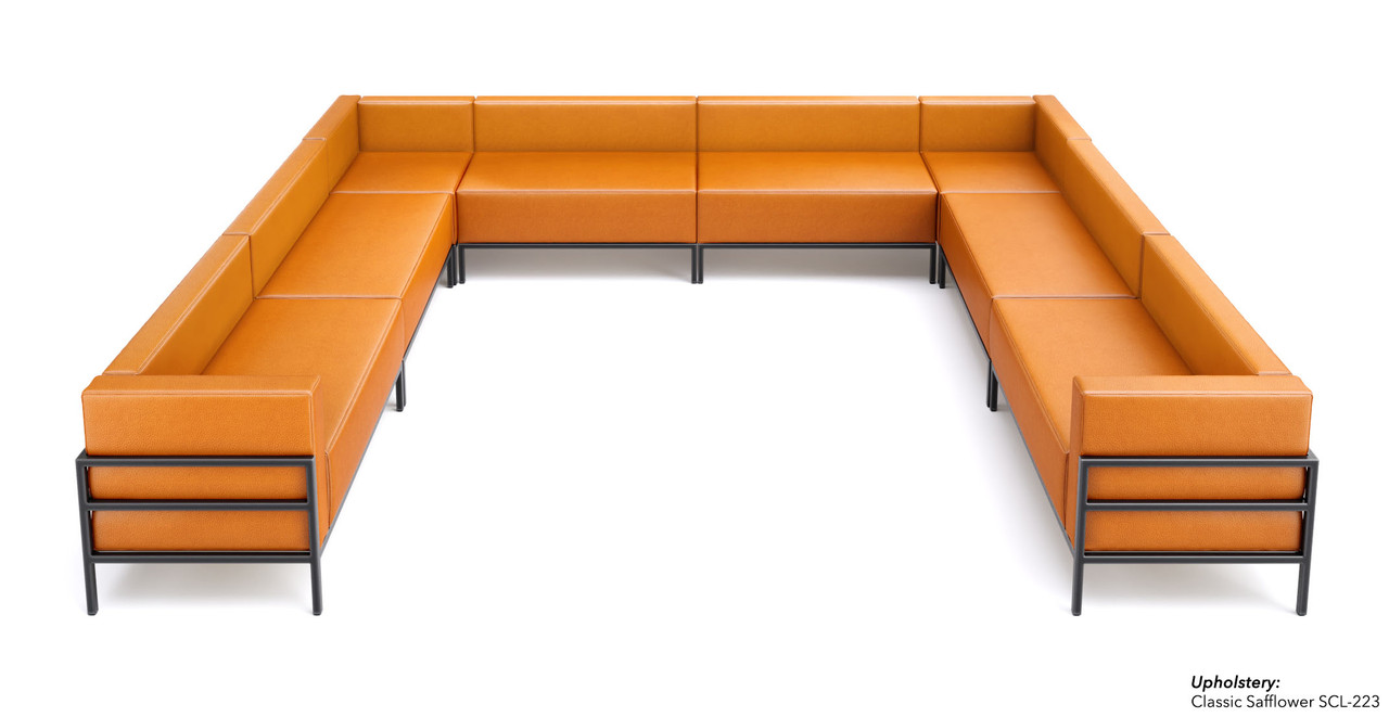 HST005 Urban Modern Collection: Modular Large U-Shape Sectional - Full Welded Gunmetal Outline Frame - Made in USA HST005 Urban Modern Collection: Modular Large U-Shape Sectional - Full Welded Gunmetal Outline Frame - Made in USA