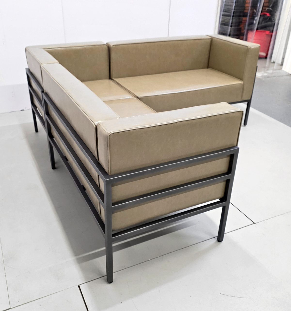 HST005 Urban Modern Collection: Modular Large U-Shape Sectional - Full Welded Gunmetal Outline Frame - Made in USA HST005 Urban Modern Collection: Modular Large U-Shape Sectional - Full Welded Gunmetal Outline Frame - Made in USA