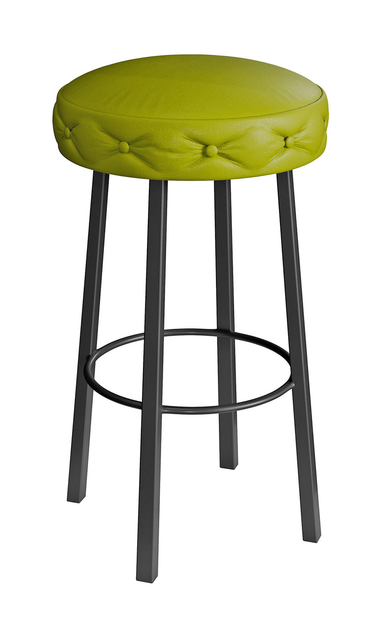 Modern Metal Frame -Button Tufted Design - Premium Comfort Extra Thick Upholstered Seat Bar Stool Modern Metal Frame -Button Tufted Design - Premium Comfort Extra Thick Upholstered Seat Bar Stool