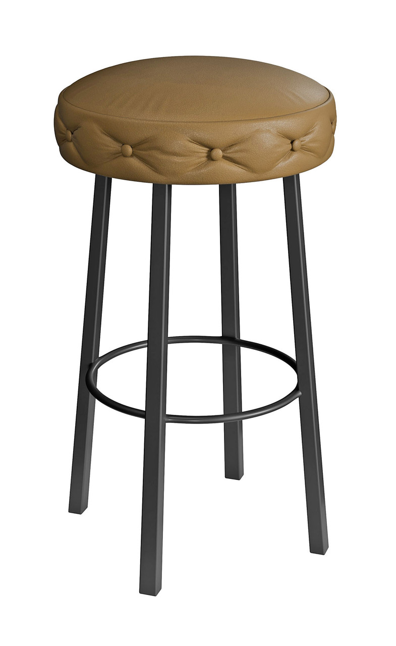 Modern Metal Frame -Button Tufted Design - Premium Comfort Extra Thick Upholstered Seat Bar Stool Modern Metal Frame -Button Tufted Design - Premium Comfort Extra Thick Upholstered Seat Bar Stool