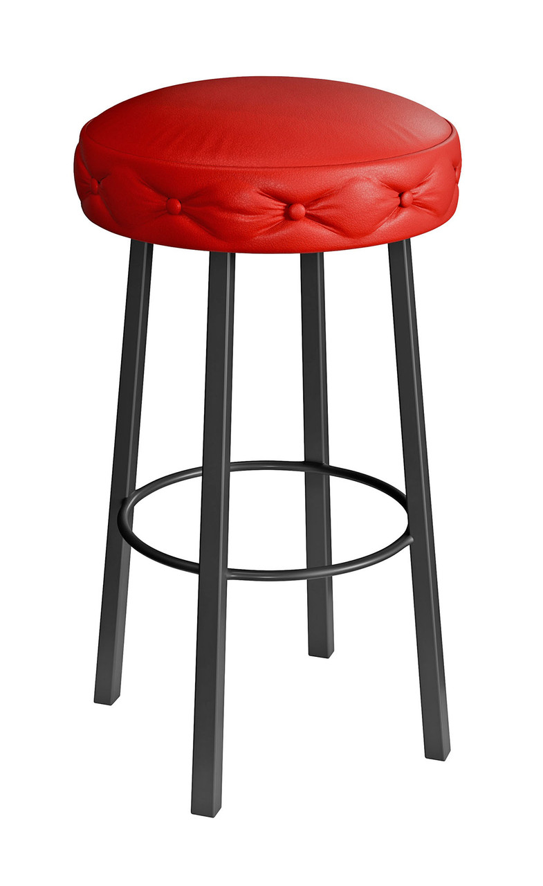 Modern Metal Frame -Button Tufted Design - Premium Comfort Extra Thick Upholstered Seat Bar Stool Modern Metal Frame -Button Tufted Design - Premium Comfort Extra Thick Upholstered Seat Bar Stool