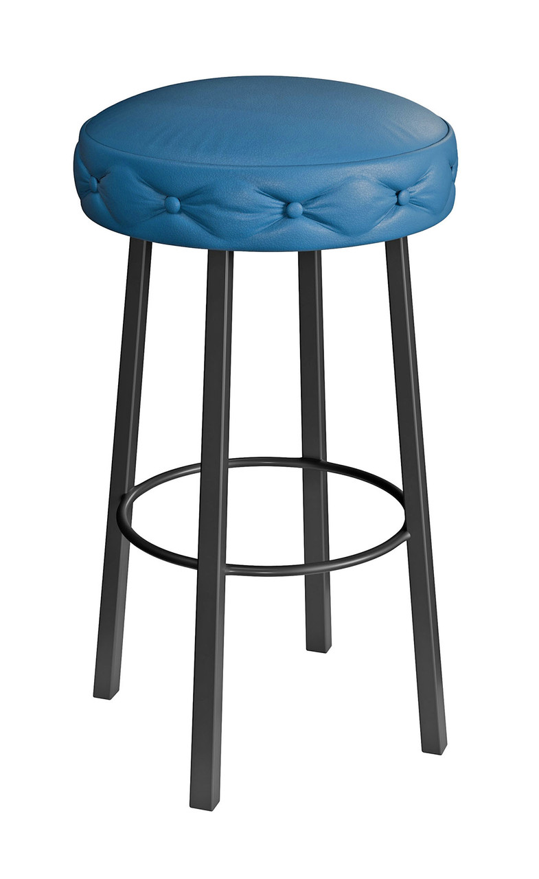 Modern Metal Frame -Button Tufted Design - Premium Comfort Extra Thick Upholstered Seat Bar Stool Modern Metal Frame -Button Tufted Design - Premium Comfort Extra Thick Upholstered Seat Bar Stool