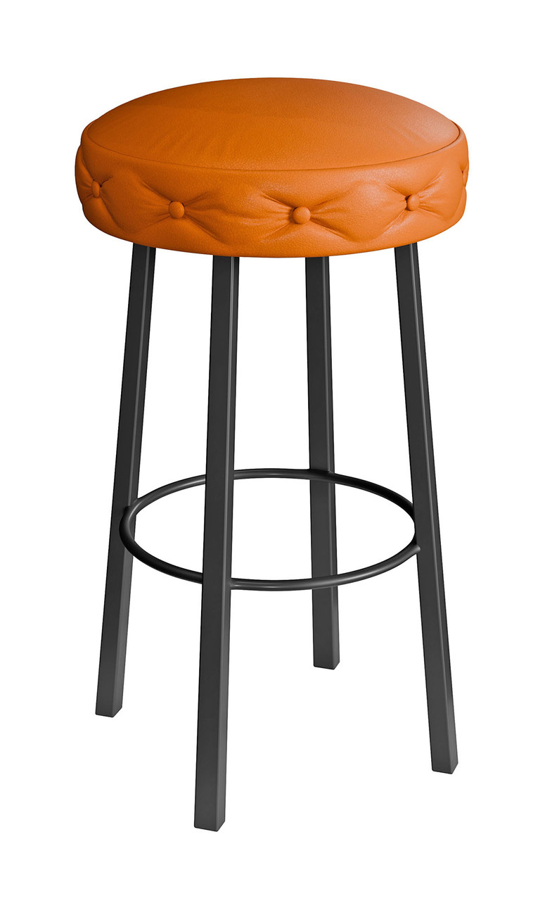 Modern Metal Frame -Button Tufted Design - Premium Comfort Extra Thick Upholstered Seat Bar Stool Modern Metal Frame -Button Tufted Design - Premium Comfort Extra Thick Upholstered Seat Bar Stool