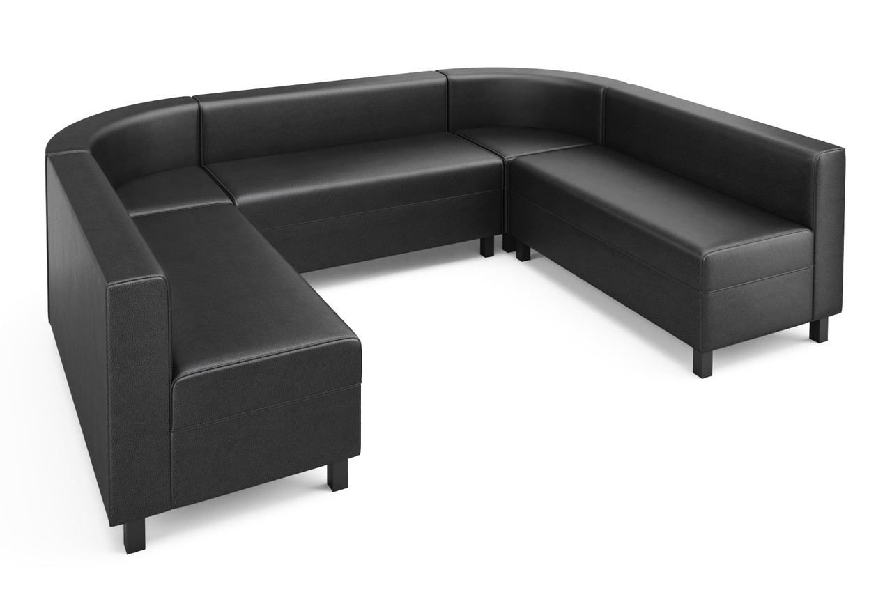LUGANO - Modular U-Shape Sofa -  Rounded Corners - Made in USA