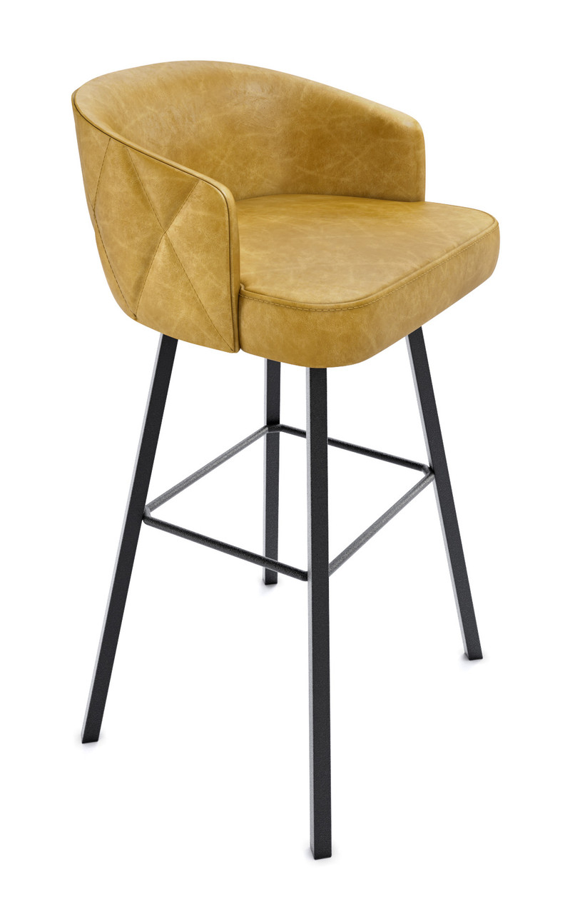 3004 Diamond Tufted Tall Back  - Square Seat - High Performance Two-Tone Upholstery - Swivel Base - Bar Stool 3004 Diamond Tufted Tall Back  - Square Seat - High Performance Two-Tone Upholstery - Swivel Base - Bar Stool