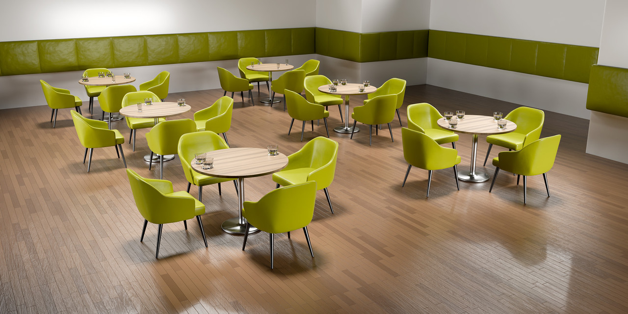 Two-Tone Restaurant Chair - High Performance Upholstery - Metal Legs