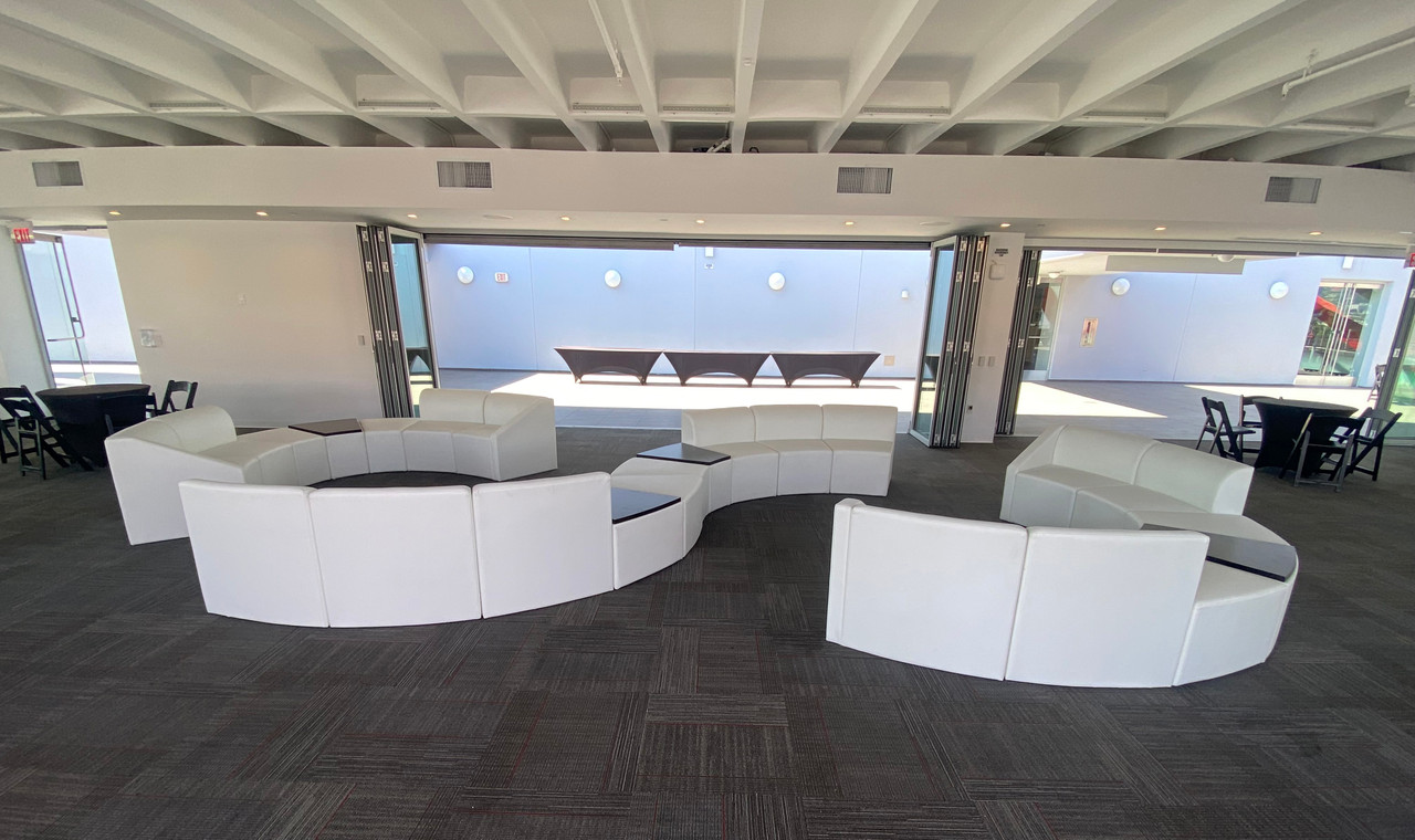Harmony Collection - Modular Seating - Restaurant Package with [3] Lucas Lounge Tables