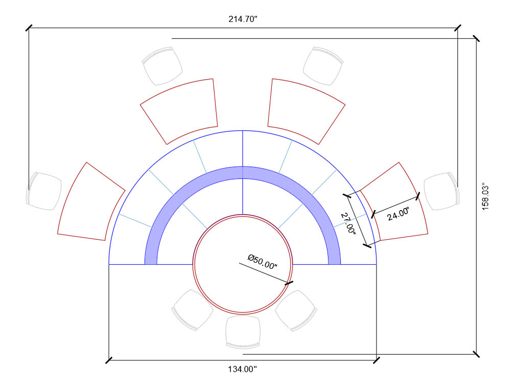 WAVE - Restaurant Seating  with Tables and Chair - Made in USA - Premium Upholstery