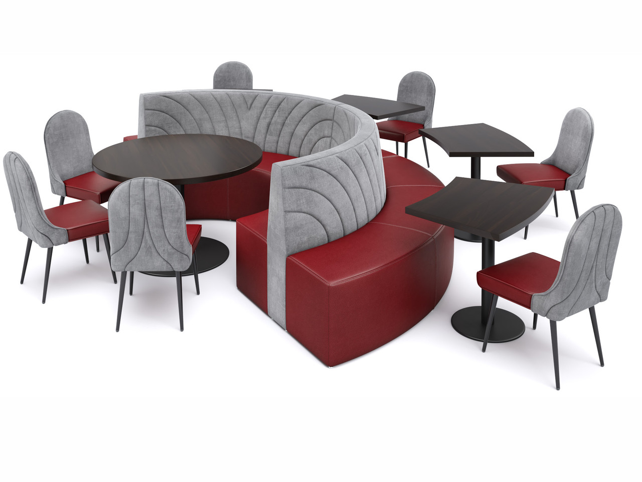 WAVE - Restaurant Seating  with Tables and Chair - Made in USA - Premium Upholstery
