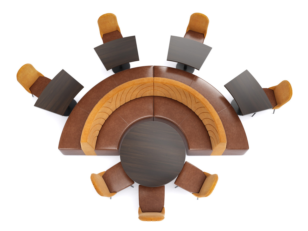 WAVE - Restaurant Seating  with Tables and Chair - Made in USA - Premium Upholstery