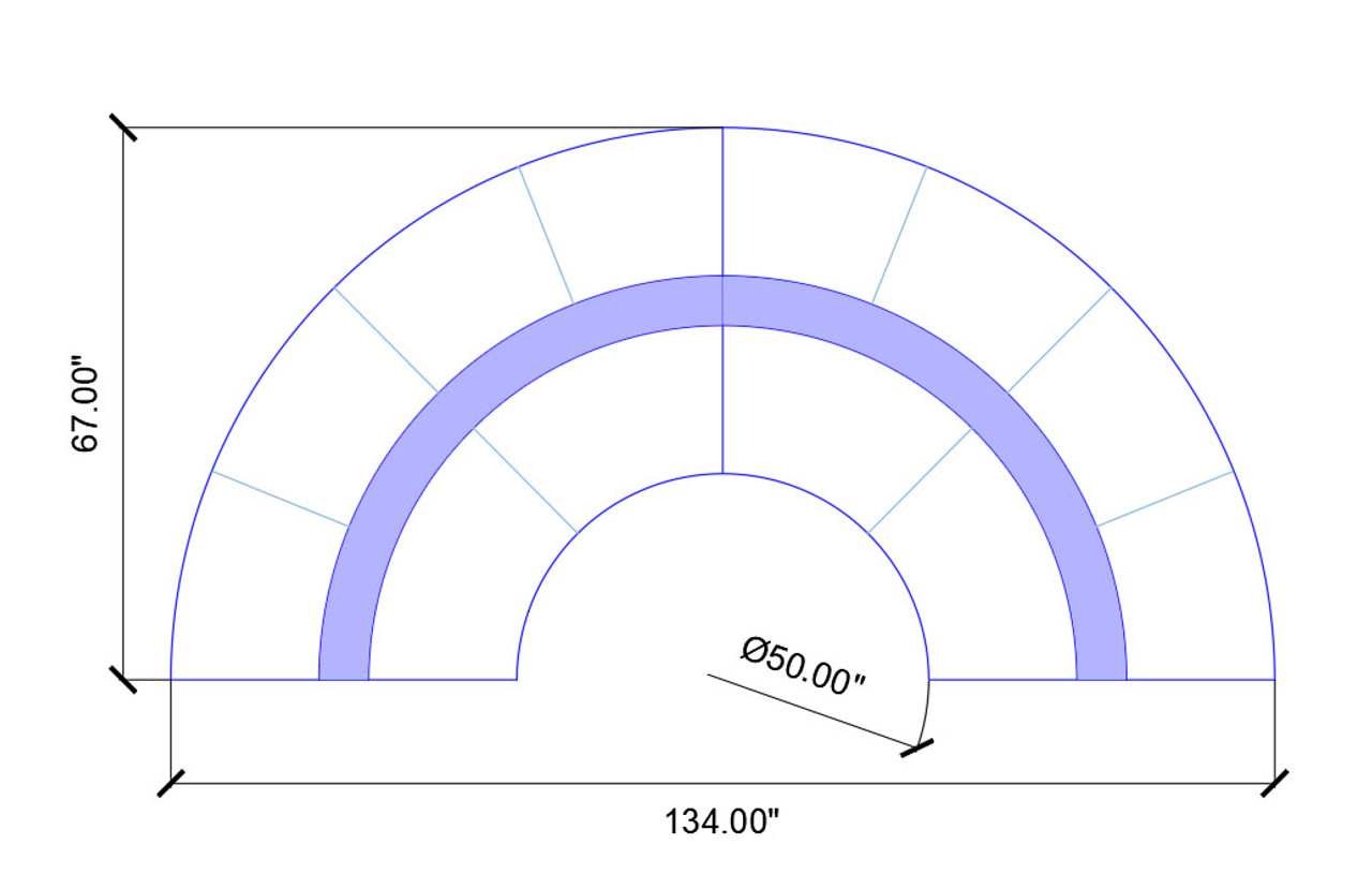 WAVE - Half Circle Booth Two-Sided Seating- Made in USA - Premium Upholstery WAVE - Half Circle Booth Two-Sided Seating- Made in USA - Premium Upholstery