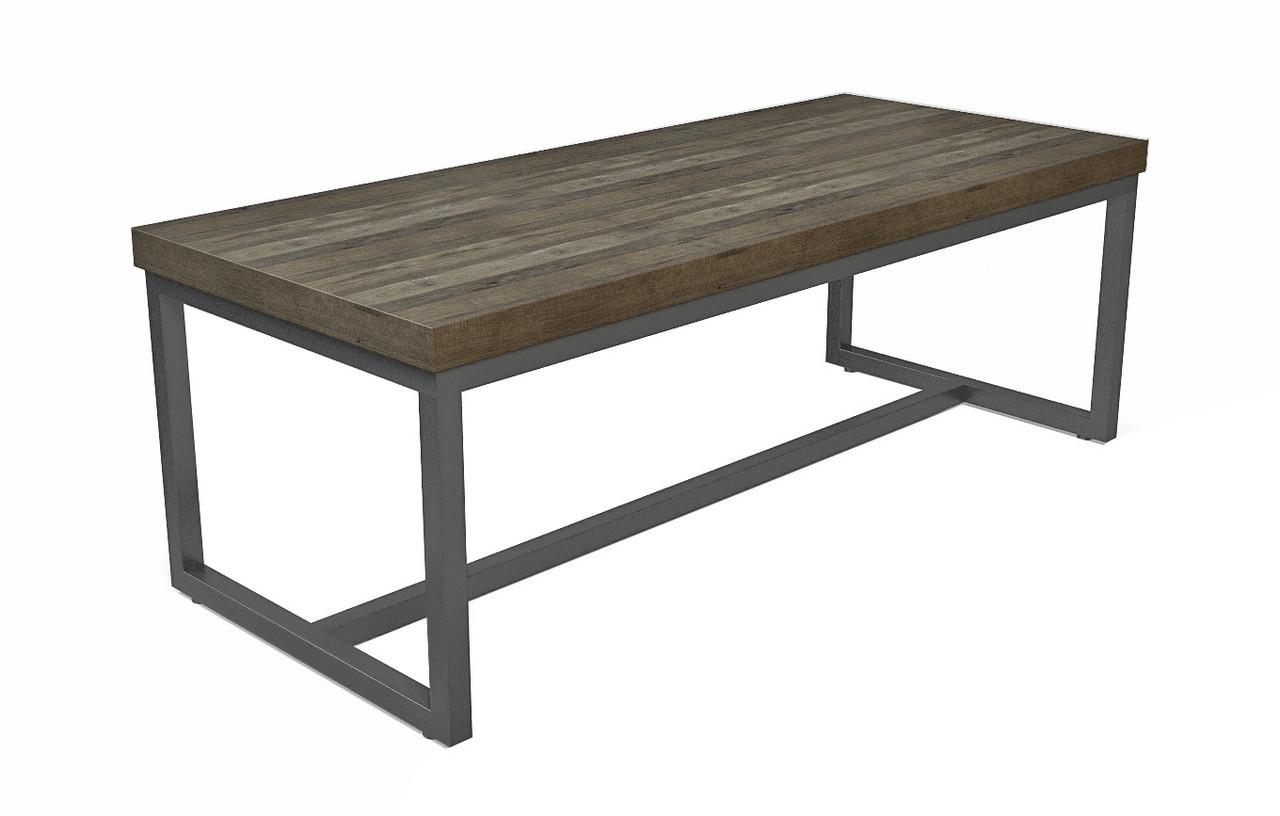 Dining Height- Communal Restaurant Table - Gunmetal Frame  (36" x 84")