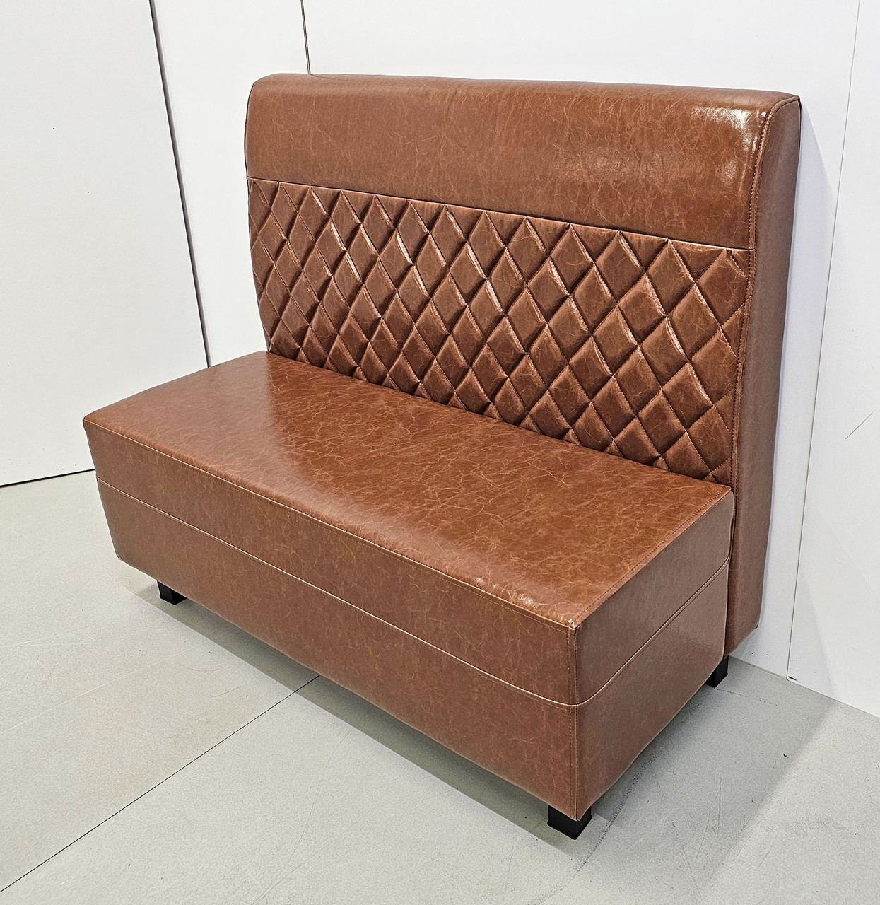 Palermo Restaurant Booth - Premium Diamond Tufted Performance Upholstery - 100% Handcrafted In USA
