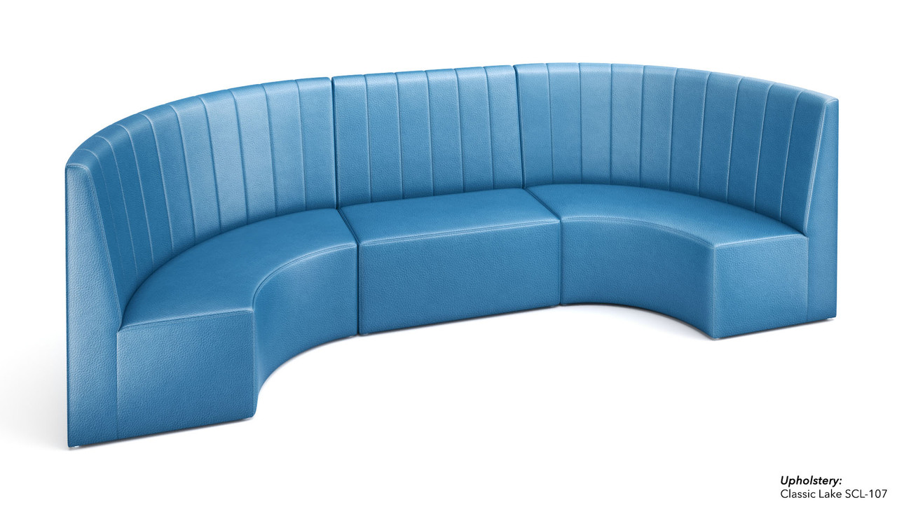 Fortuna Collection:  Extended Half-Circle Seating Configuration G9 - Premium Channel Tufted Upholstery - Made in USA